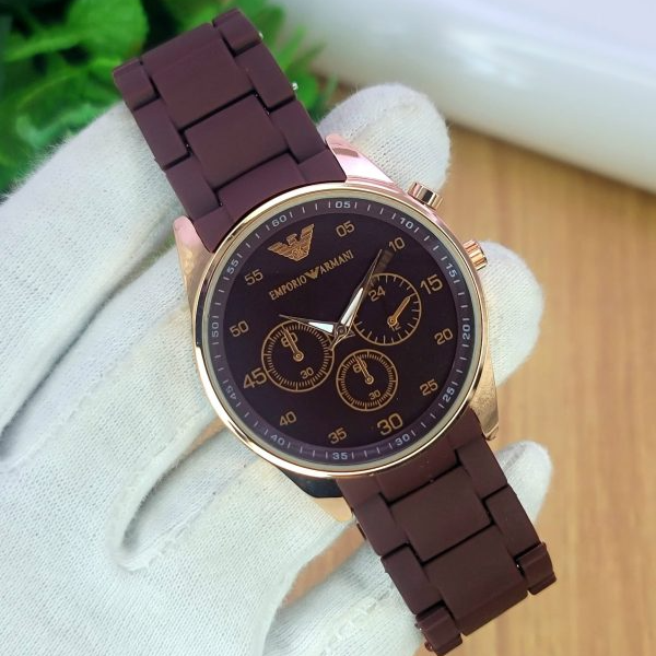 Imported Rubber-Strap Quartz Watch