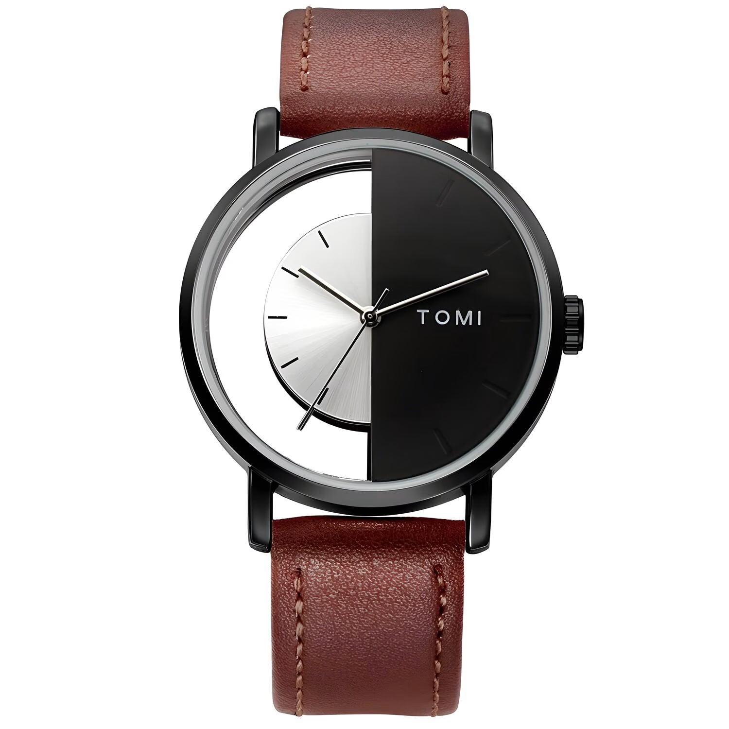 TOMI T-080 Unisex Watch Half Transparent