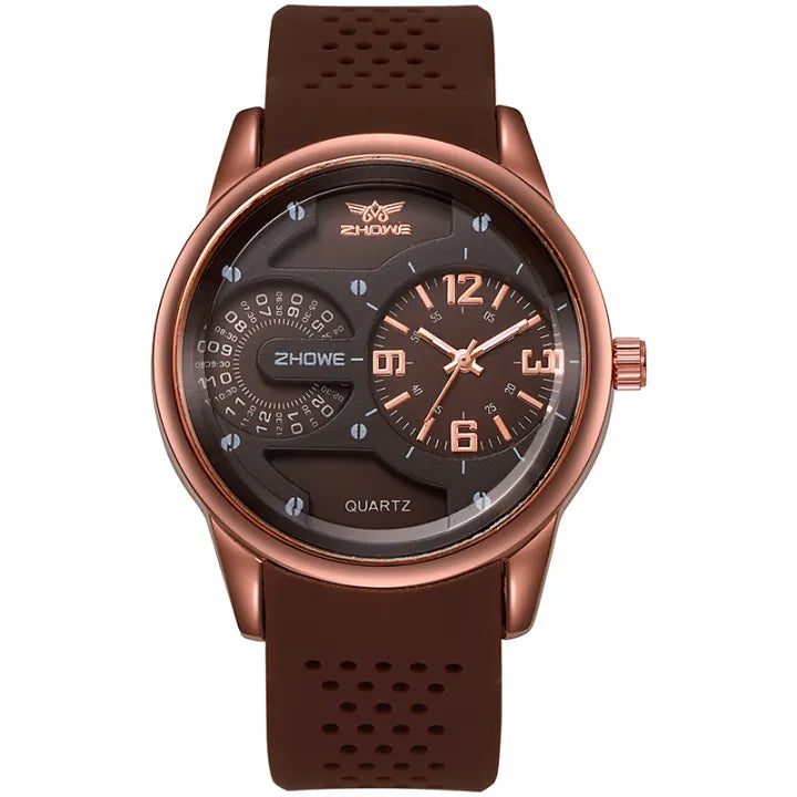 Dual Dial Rubber Watch