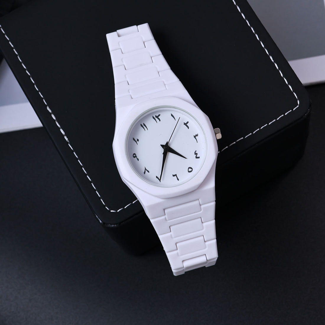 Black & White Arabic Aura Watch for Men