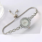 Elegant Golden Bracelet Watch (Women's Small Dial)
