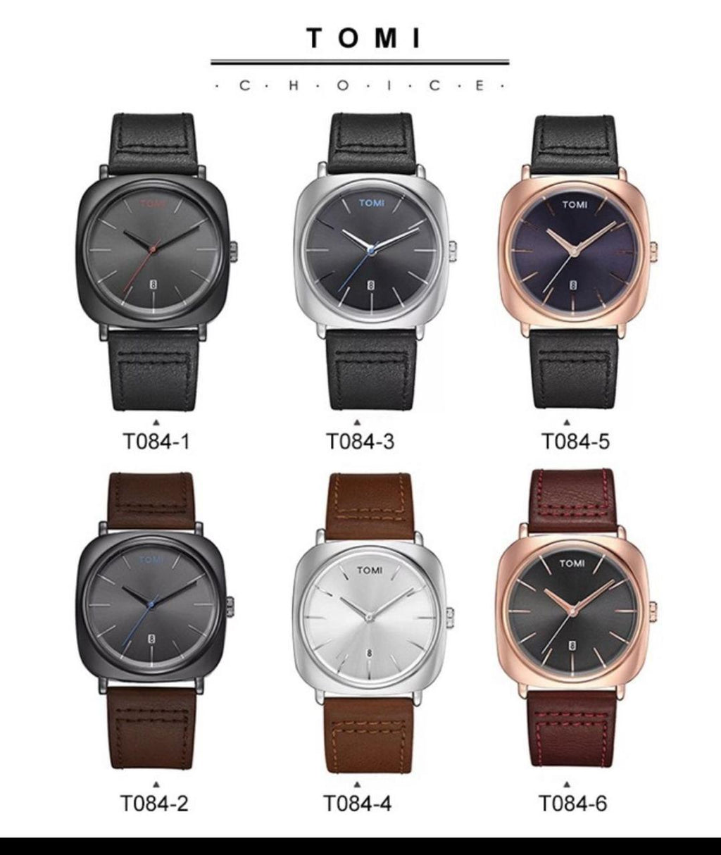 Tomi Coffee Square Dial Watch