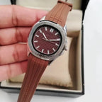 Square Rubber Strap Watch - Silver