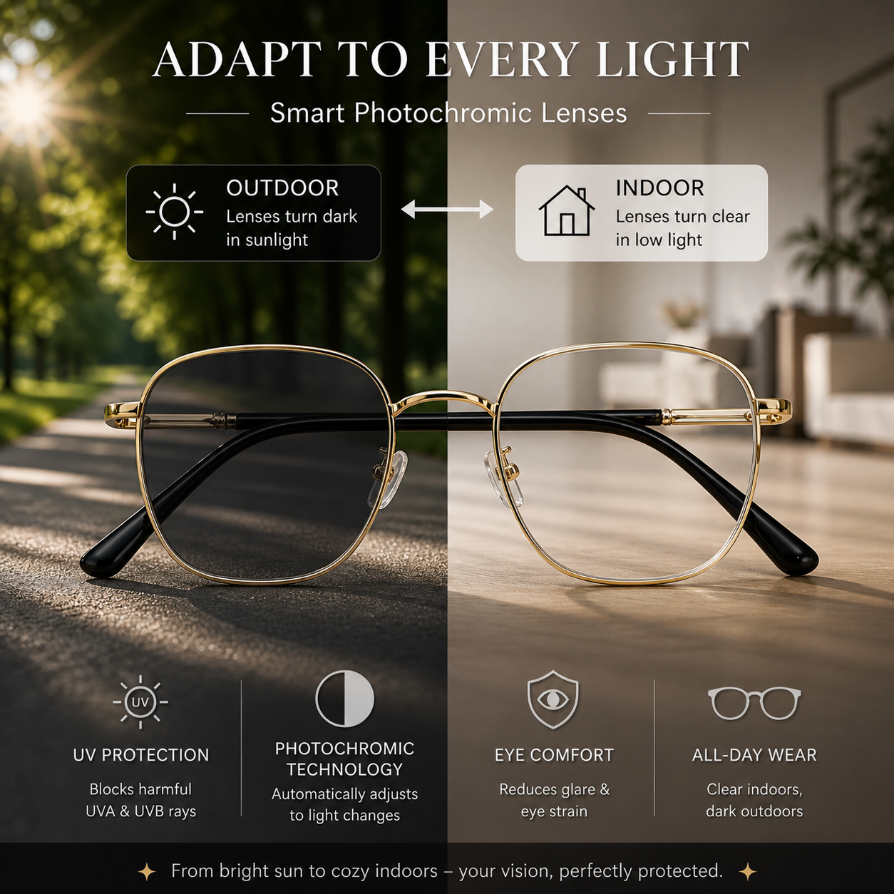 Solar Intelligent Glasses – Photochromic UV Protection