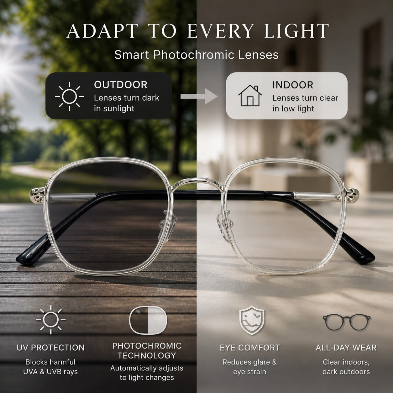 Solar Intelligent Glasses – Photochromic UV Protection