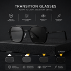 Boss Transition Glasses – Premium Photochromic UV Protection Eyewear