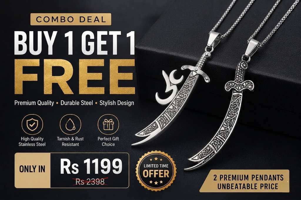 Ali Zulfiqar & Sword Pendant Combo – Buy 1 Get 1 Free