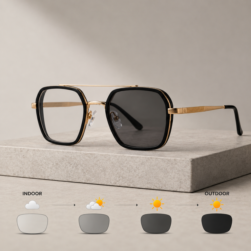 Boss Transition Glasses – Premium Photochromic UV Protection Eyewear