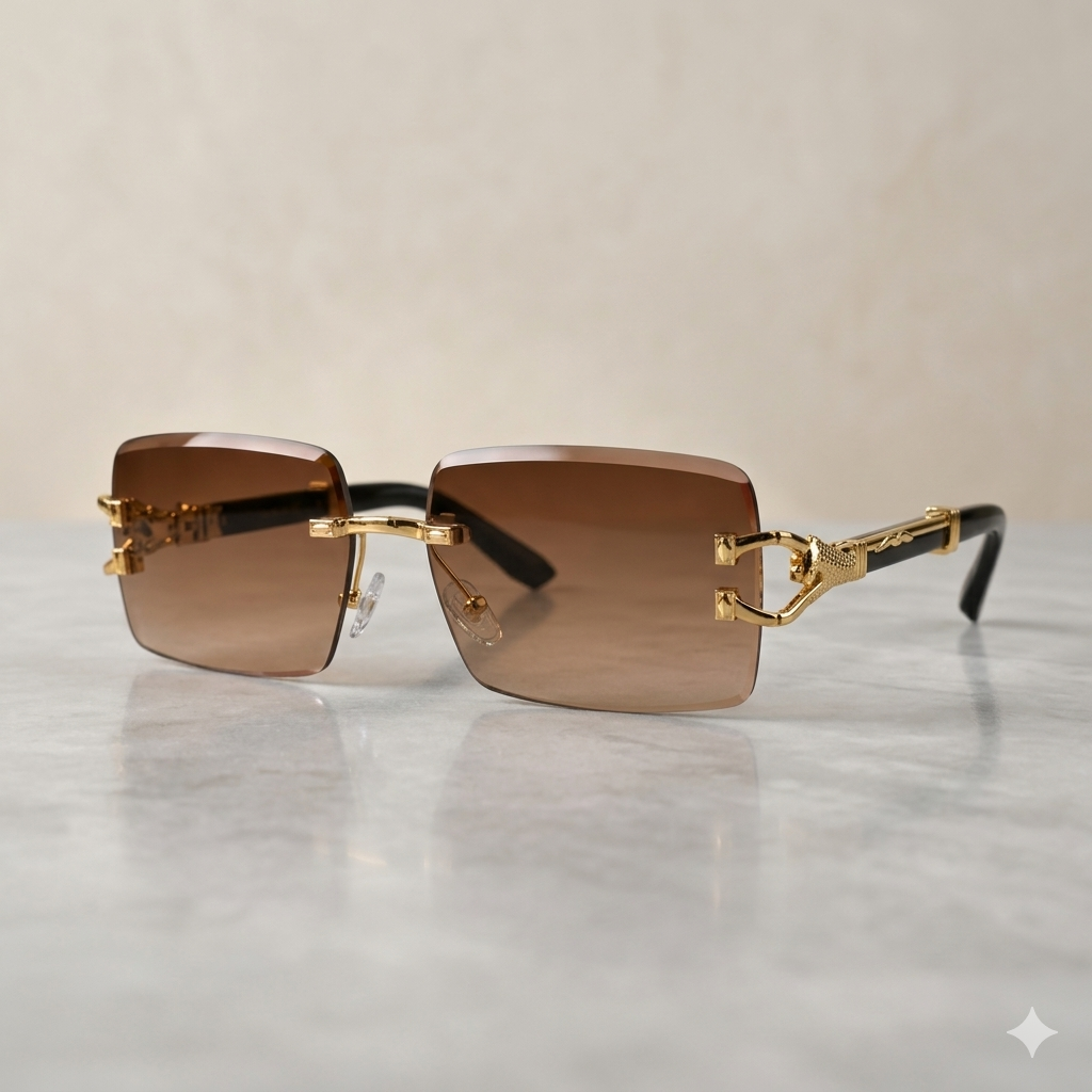 Luxury Rimless Gradient Sunglasses For Men & Women