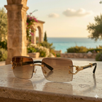 Luxury Rimless Gradient Sunglasses For Men & Women