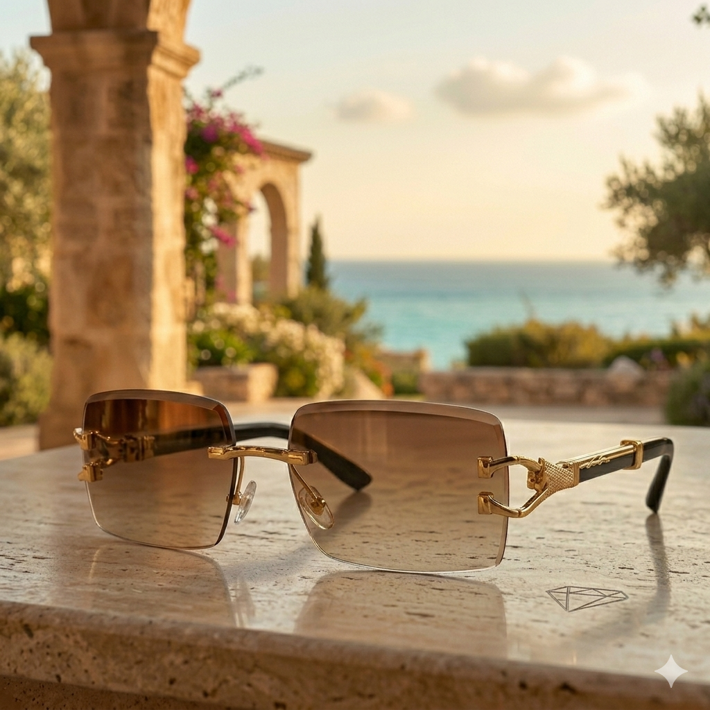 Luxury Rimless Gradient Sunglasses For Men & Women