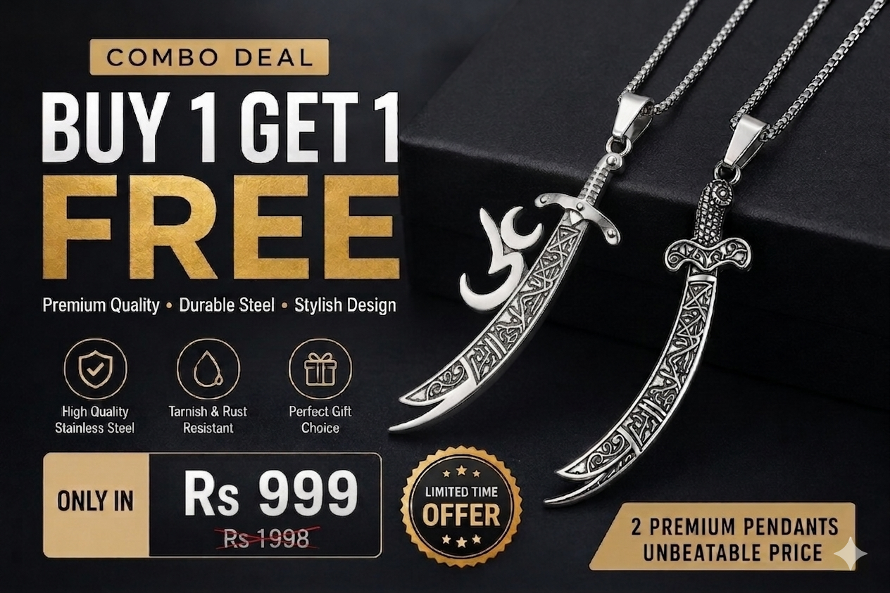 Ali Zulfiqar & Sword Pendant Combo – Buy 1 Get 1 Free