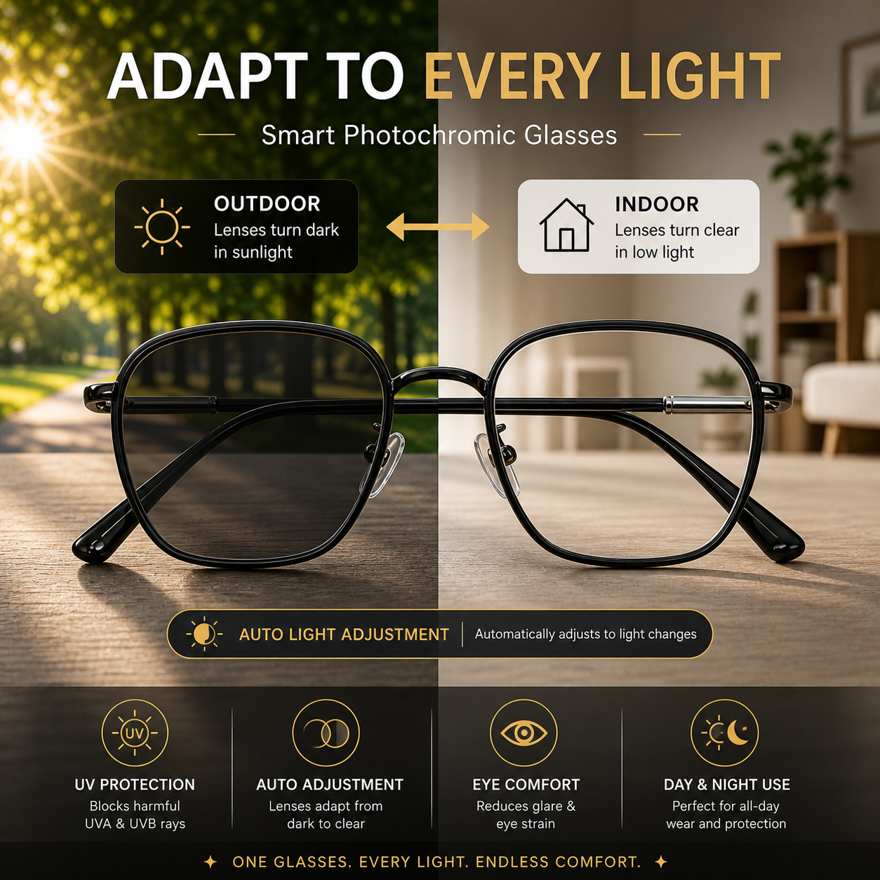 Solar Intelligent Glasses – Photochromic UV Protection