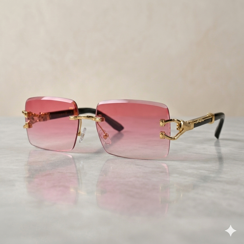 Luxury Rimless Gradient Sunglasses For Men & Women