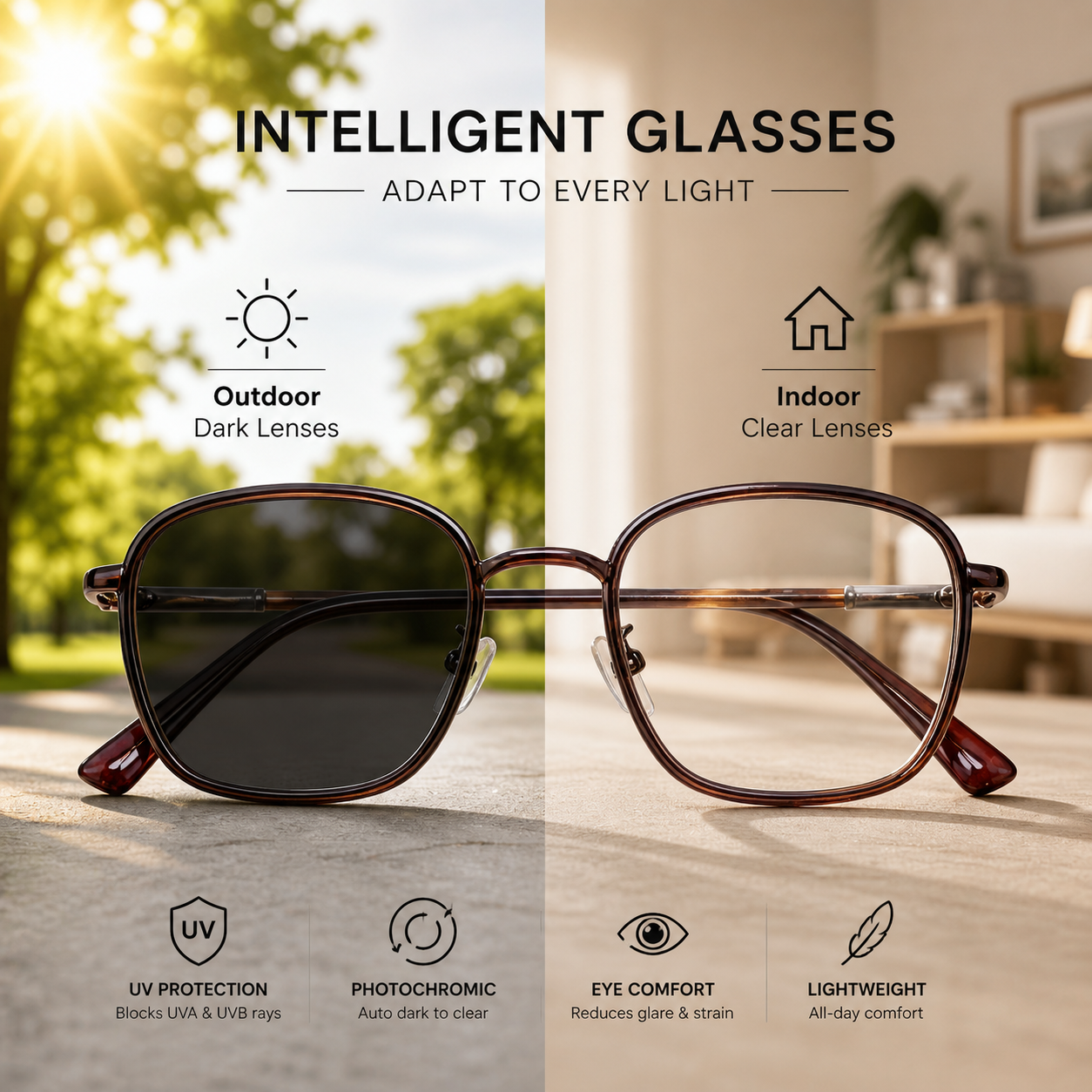 Solar Intelligent Glasses – Photochromic UV Protection